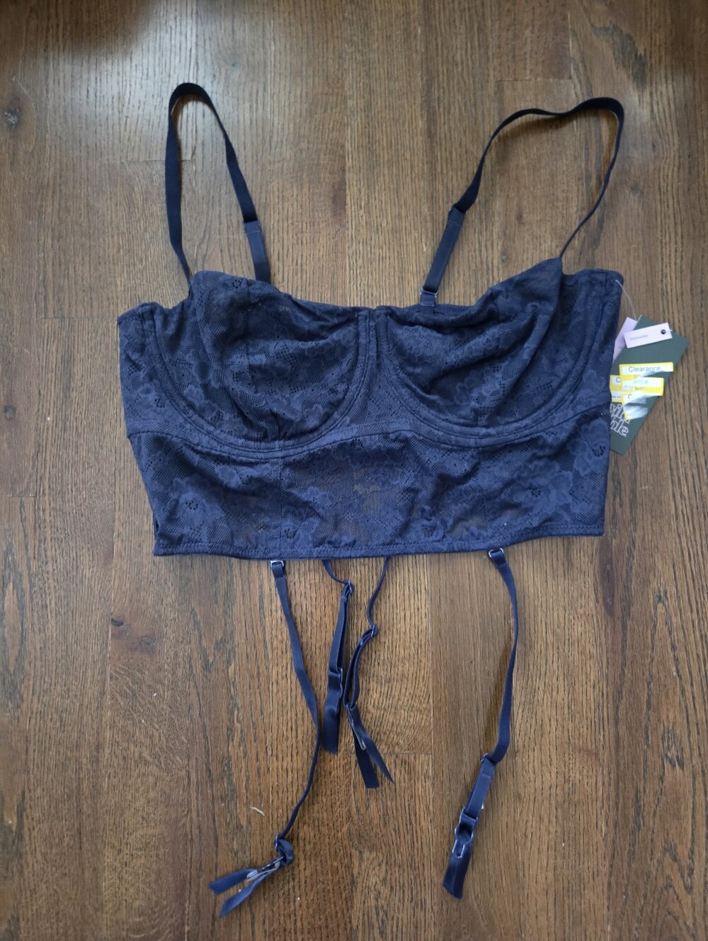 New Wild Fable Womens Large Navy Lace Underwire Bustier
